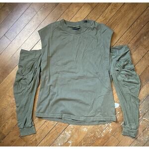 RtA Olive Green Long Sleeve Cold Shoulder Sleeve Women’s Size Small